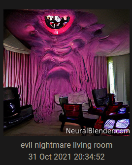 evil nightmare living room